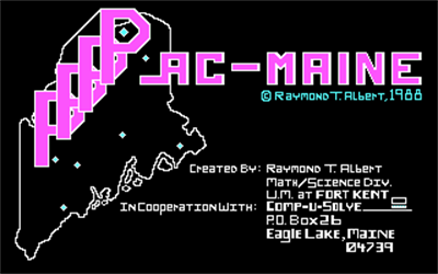 Pac-Maine - Screenshot - Game Title Image