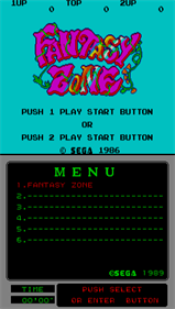 Fantasy Zone (Mega-Tech) - Screenshot - Game Title Image