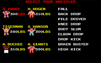 Champion Prowres Special - Screenshot - Game Select Image