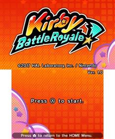 Kirby Battle Royale - Screenshot - Game Title Image