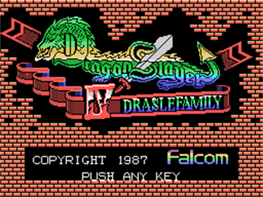 Dragon Slayer IV: Drasle Family - Screenshot - Game Title Image