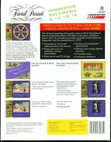 Trivial Pursuit Interactive Multimedia Game - Box - Back Image