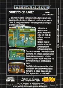 Streets of Rage - Box - Back Image