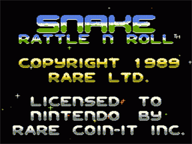 Snake Rattle n Roll - Screenshot - Game Title Image