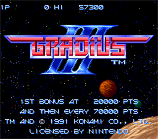 Gradius III - Screenshot - Game Title Image