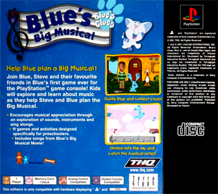 Blue's Clues: Blue's Big Musical - Box - Back Image