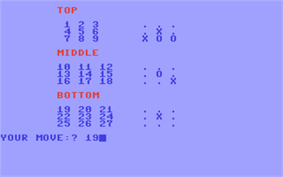 3-D Noughts & Crosses - Screenshot - Gameplay Image