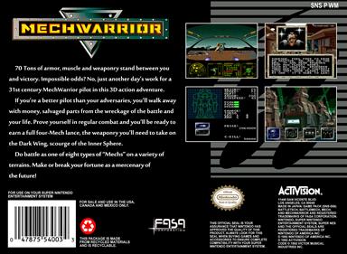 MechWarrior - Box - Back Image