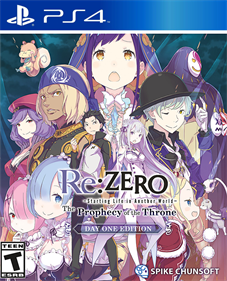 Re:ZERO: Starting Life in Another World: The Prophecy of the Throne - Box - Front Image