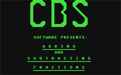 Success With Math: Fractions: Addition and Subtraction - Screenshot - Game Title Image