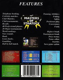 Snooker Management - Box - Back Image