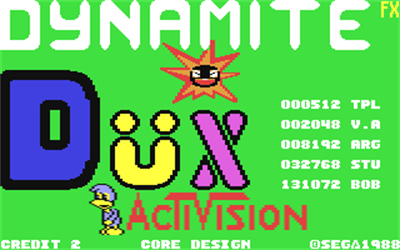 Dynamite Düx - Screenshot - Game Title Image