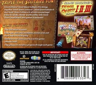 Jewel Quest Solitaire Trio - Box - Back Image