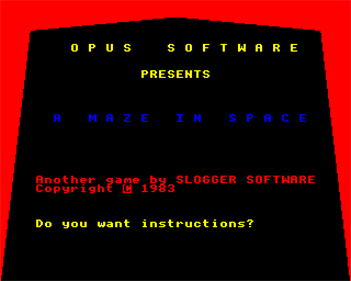A Maze in Space - Screenshot - Game Title Image
