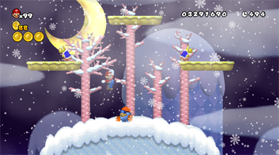 Newer Super Mario Bros. Wii: Falling Leaf - Screenshot - Gameplay Image
