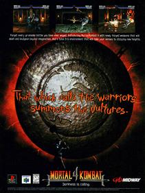 Mortal Kombat 4 - Advertisement Flyer - Front Image