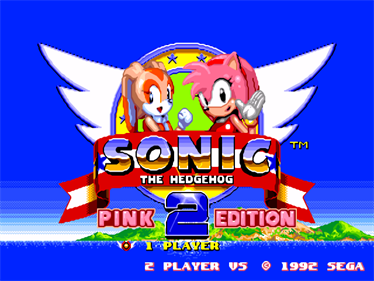 Sonic The Hedgehog 2: Pink Edition - Screenshot - Game Title Image