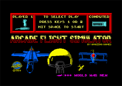 Arcade Flight Simulator - Screenshot - Game Select Image
