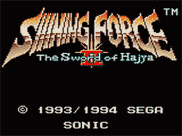 Shining Force: The Sword of Hajya - Screenshot - Game Title Image