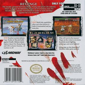 Mortal Kombat: Tournament Edition - Box - Back Image