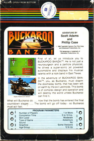 The Adventures of Buckaroo Banzai: Across the 8th Dimension! - Box - Back Image