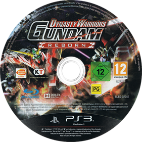 Dynasty Warriors: Gundam Reborn - Disc Image