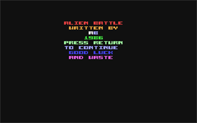 Alien Battle - Screenshot - Game Title Image