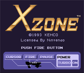 X Zone - Screenshot - Game Title Image