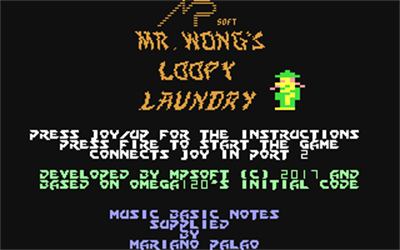 Mr. Wong's Loopy Laundry - Screenshot - Game Title Image