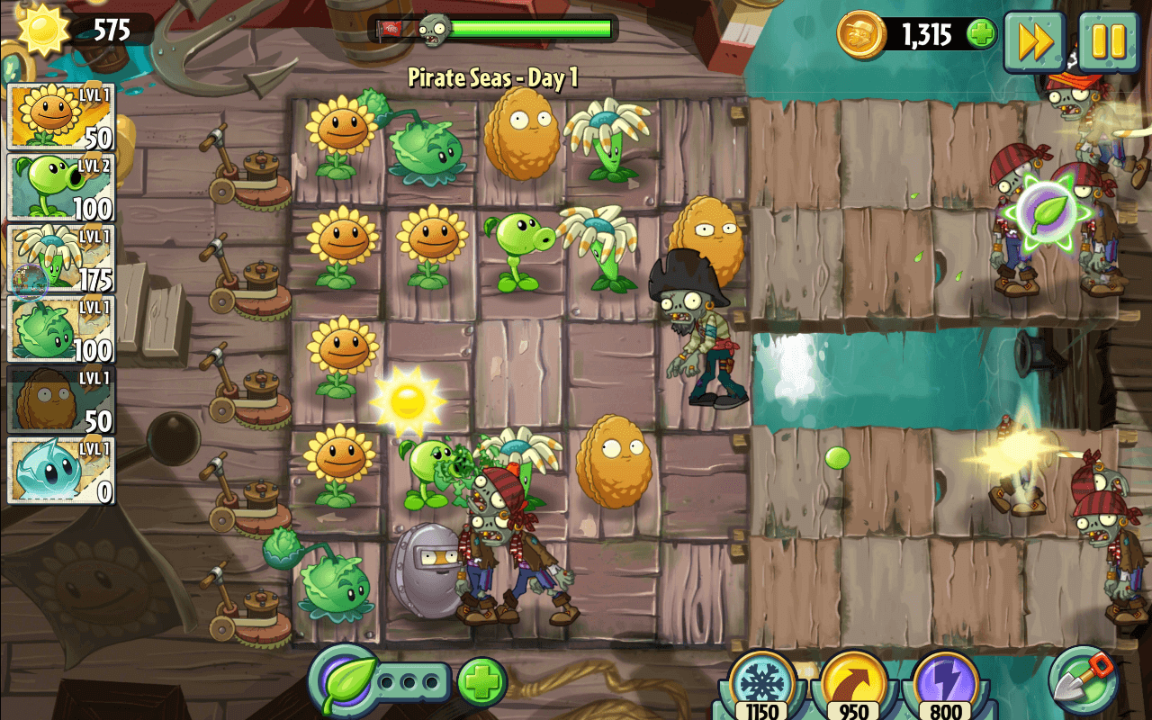 Screenshot of Plants vs. Zombies 2: It's About Time (Android, 2013