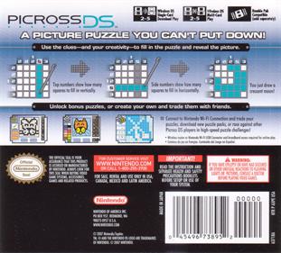 Picross DS - Box - Back Image