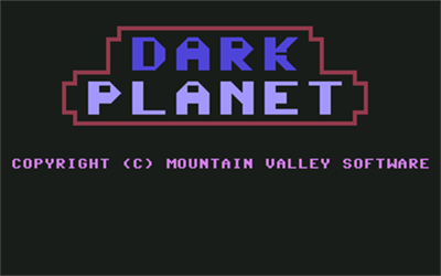 Dark Planet - Screenshot - Game Title Image