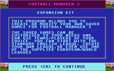 Football Manager 2: Expansion Kit - Screenshot - Game Title Image