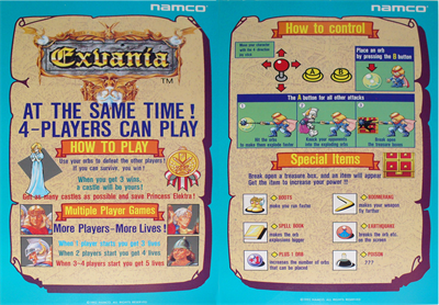 Exvania - Arcade - Controls Information Image