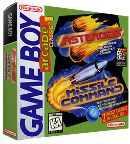 Arcade Classic 1: Asteroids / Missile Command - Box - 3D Image