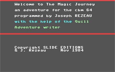 The Magic Journey - Screenshot - Game Title Image