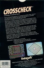 Crosscheck: A Strategy Crossword Game - Box - Back Image