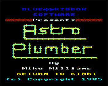 Astro Plumber - Screenshot - Game Title Image
