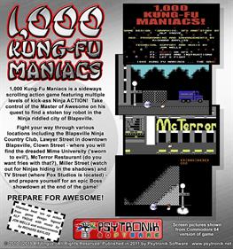 1,000 Kung-Fu Maniacs - Box - Back Image