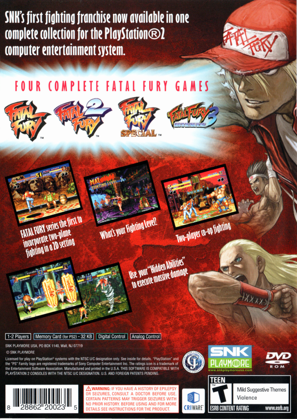 Jogo Fatal Fury Battle Archives Volume 1 PS2 - SNK playmore