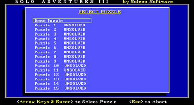 Bolo Adventures III - Screenshot - Game Title Image