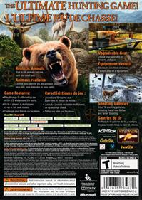 Cabela's Big Game Hunter 2012 - Box - Back Image