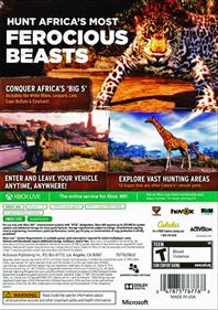 Cabela's African Adventures - Box - Back Image