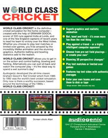 Graham Gooch World Class Cricket - Box - Back Image
