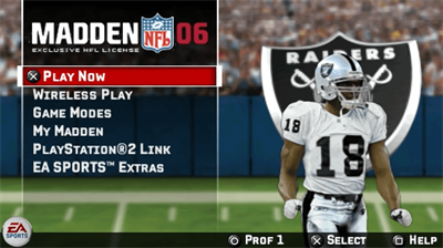 Madden NFL 06 - Screenshot - Game Select Image