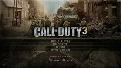 Call of Duty 3 - Screenshot - Game Select Image