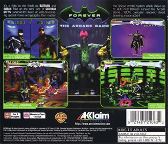 Batman Forever: The Arcade Game - Box - Back Image