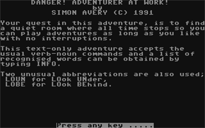 Danger! Adventurer At Work! - Screenshot - Game Title Image