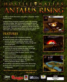 Hostile Waters: Antaeus Rising - Box - Back Image