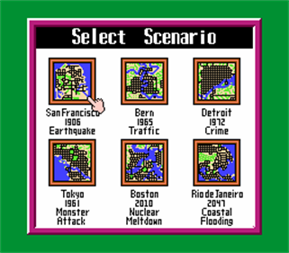 SimCity - Screenshot - Game Select Image